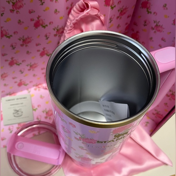 Stanley & Love Shack Fancy Colab NWT SS Tumbler/straw/topper/dust bag/Gift Boxed - Picture 6 of 11